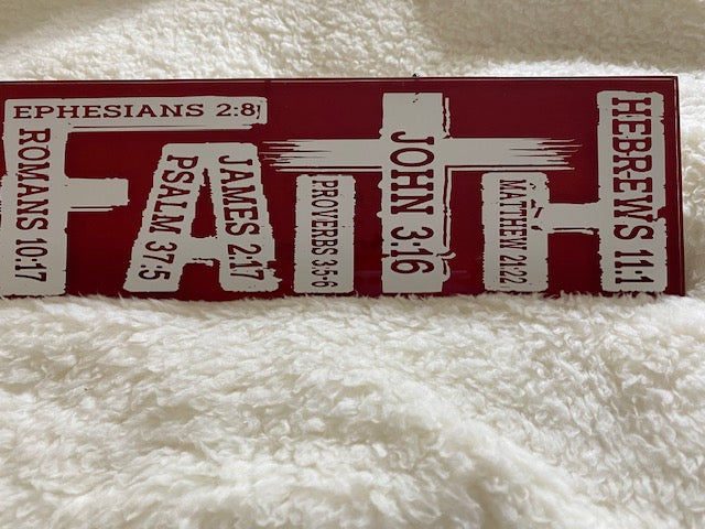 Glass Faith Plaque