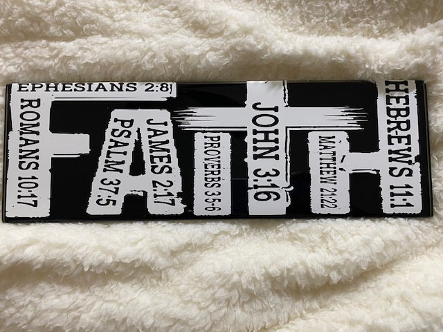 Glass Faith Plaque