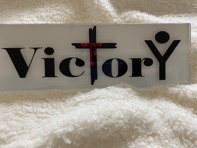 Victory Glass Plaque