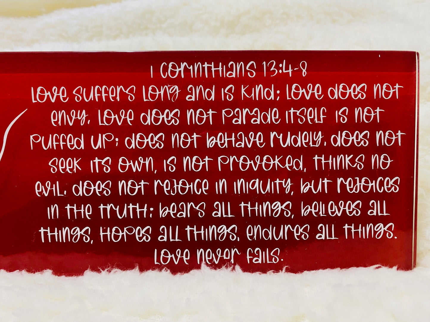 Love Hands Glass Plaque